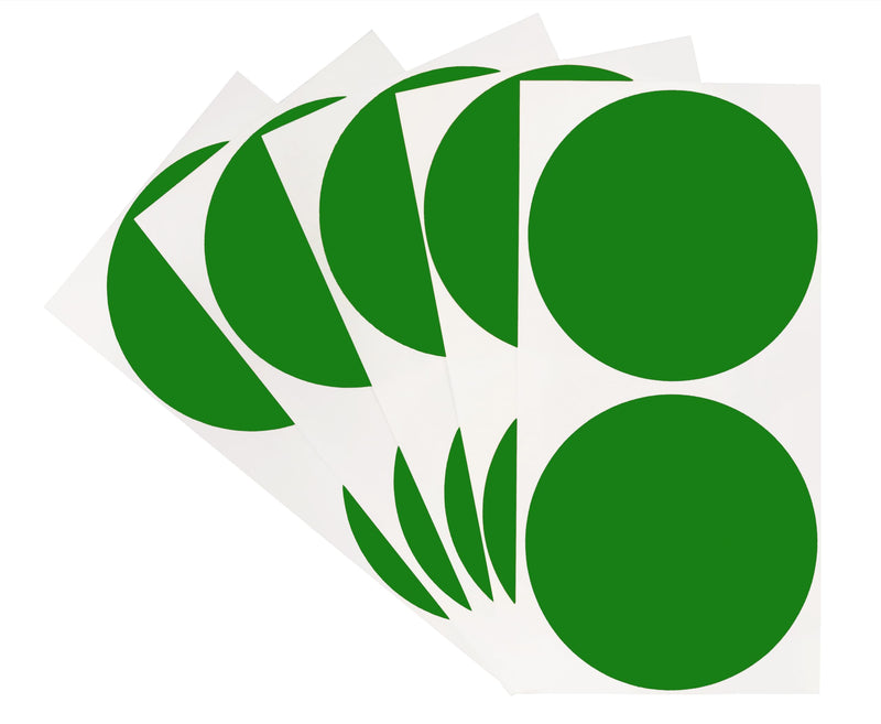 ChromaLabel 3 Inch Round Label Removable Color Code Dot Stickers, High Visibility for Warehouse Inventory, 100 Labels per Pack, Green