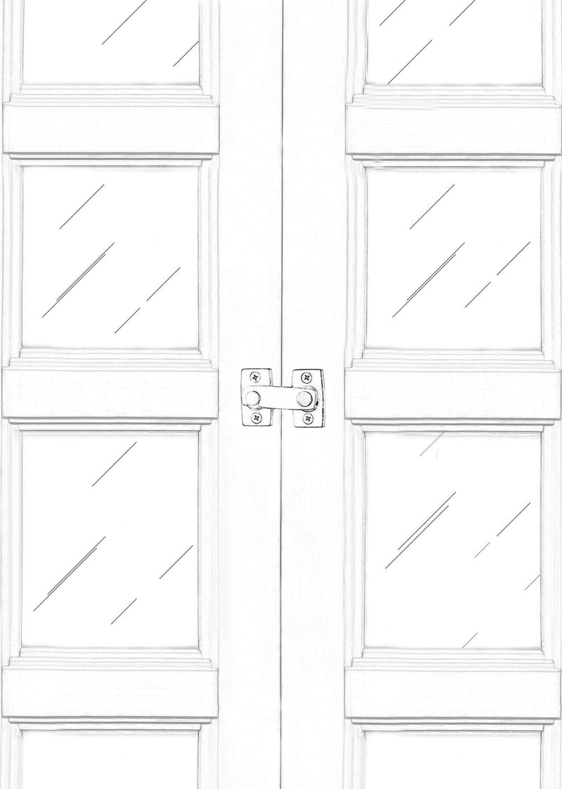 QCAA Solid Brass Shutter Bar/Door Latch, 7/8" x 2-3/32", Classic Bronze, 2 Pack, Made in Taiwan