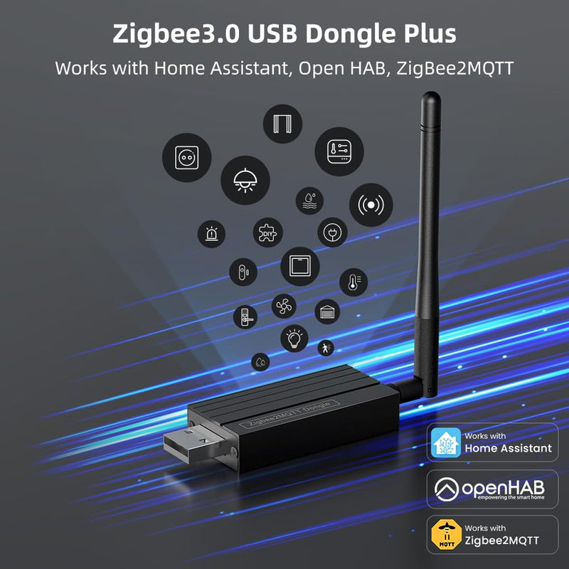 Zigbee 3.0 USB Dongle with 20dBm Output | TI CC2652P+CP2102N Dual-Chip | Multi-Protocol Support | Preloaded Z-Stack 3.x.0 Firmware | Plug & Play for Home Assistant, OpenHAB, and More