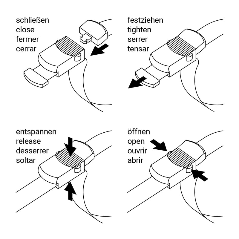 DocCheck tourniquet “Larr” with sturdy 2-step safety lock for one-handed operation