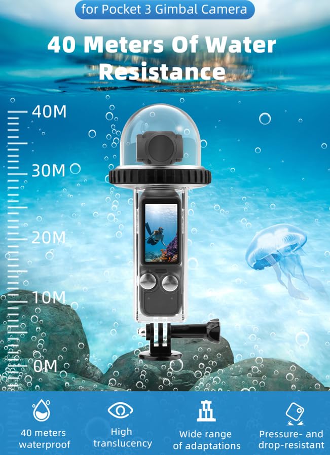 BTG Dive Case Waterproof Case Housing Diving Case for DJI Osmo Pocket 3 Dive Case Accessories