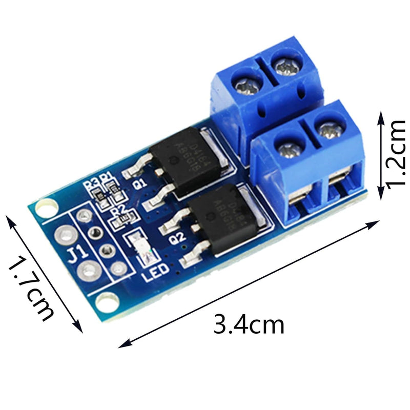 DC 5V-36V 400W FET Trigger Switch Drive Module Board Pack of 8 | Dual MOSFET Driver Module Dual High-Performance Switching Driver Module PWM Controller Switchboard Driver Module for Ar-duino