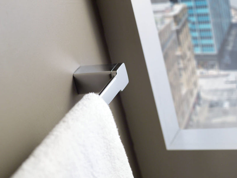 Moen YB8824CH 90 Degree Modern 24-Inch Single Bathroom Single Towel Bar, Chrome