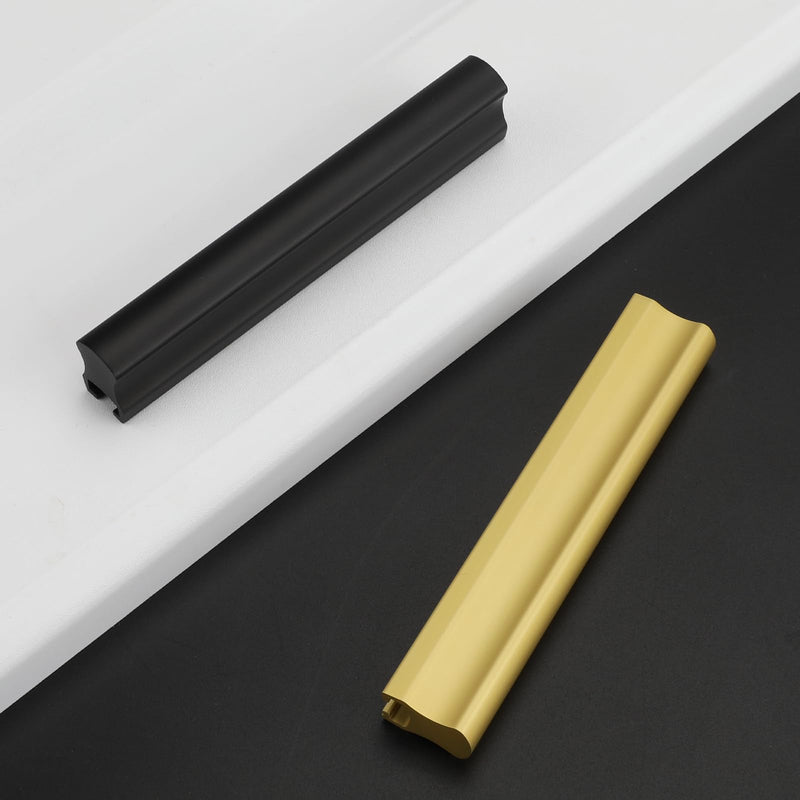 Peaha 10 Pack Adjustable Cabinet Drawer Pulls Overall Length 102mm(4inch) Brushed Brass Drawer Handles Dresser Hardware for Cupboard 1"-4"(25mm-102mm) Matte Gold