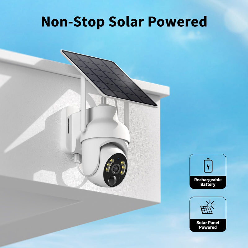 SEHMUA Security Camera Wireless Outdoor, Solar Powered Outdoor Camera Wireless for Home