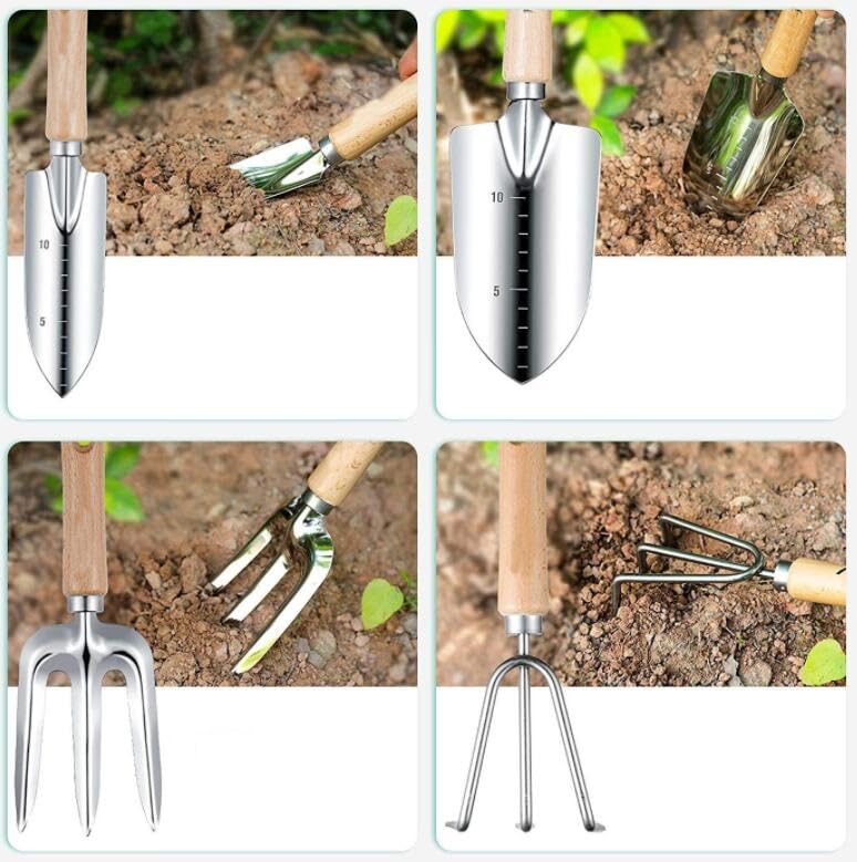 Gardening Tools 9-Piece Heavy Duty Gardening Hand Tools Durable Organizer Handbag,Rust-Proof Combination Garden Tool Set