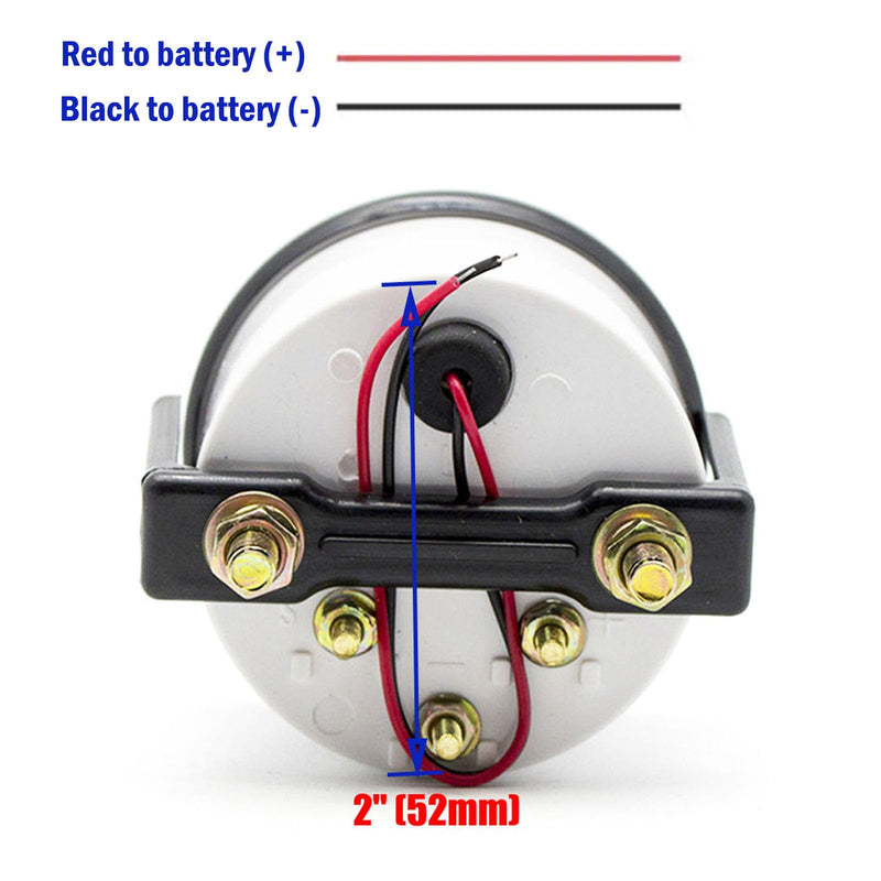 2" Fuel Level Gauge,12V Fuel Tank Meter E-1/2-F Pointer Meter 240-33ohm for Car RV Yacht Boat Motorcycle