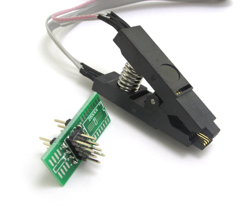 DollaTek SOIC8 SOP8 Test Clip for EEPROM 93CXX / 25CXX / 24Cxx In-Circuit Programming + 2 Adapters