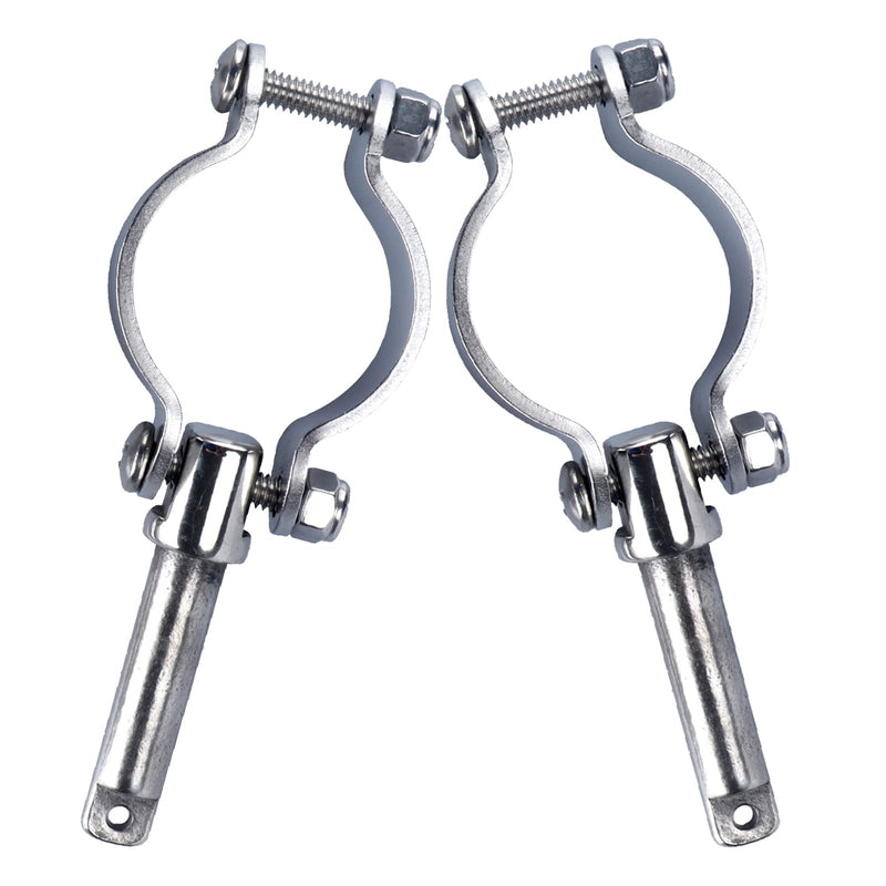 smartmarine 2X 316 Stainless Steel Clamp on Oarlocks or Rowlocks,Boat Oarlock Socket Marine Yacht
