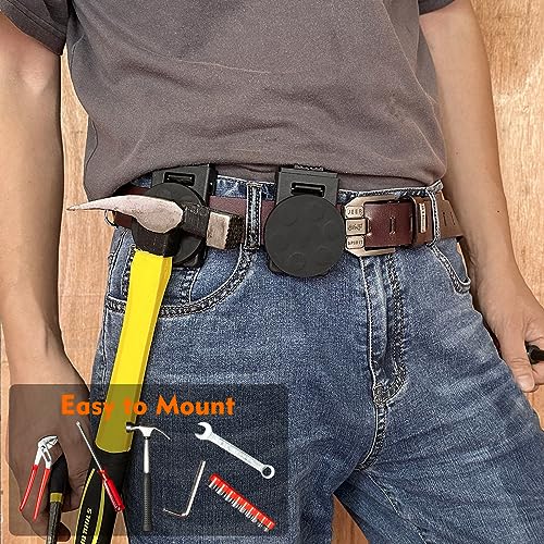 MUTUACTOR Magnetic Tool Holster Belt Clip - Heavy-Duty Non-Slip Holder for Hammers, Screwdrivers, Wrenches and Hardware Tools…