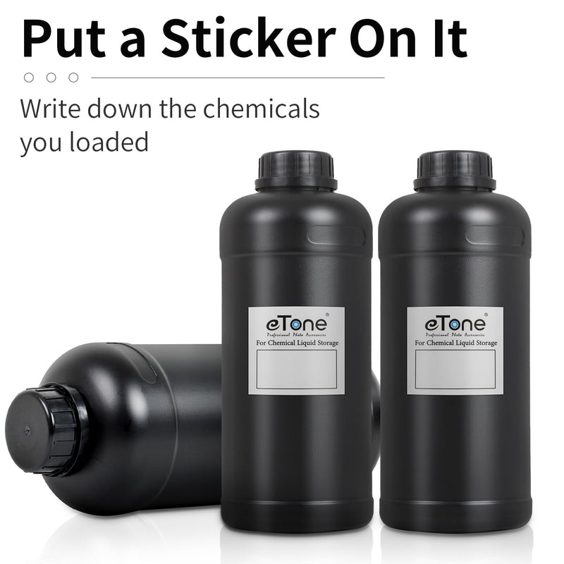 3X 1000ml Round Container Darkroom Chemical Storage Bottles Film Photo Developing Processing Equipment 1L