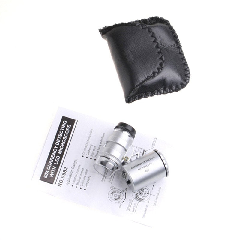 TRIXES mini microscope for jewelers with illumination and 60x magnification