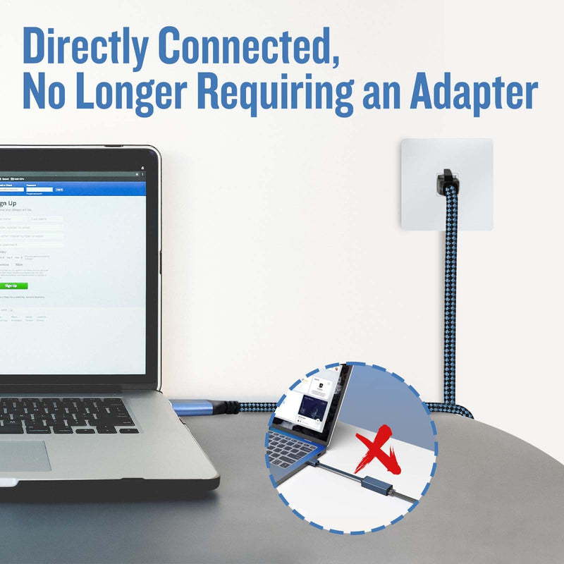 USB C to Ethernet Cable, 75Ft Type C to RJ45 Cable,USB C to Gigabit Ethernet Cable Compatible Thunderbolt 3/4,Directly Connected to Smartphone, Laptop, PC, Switch, Router, Modem and More 75 FT