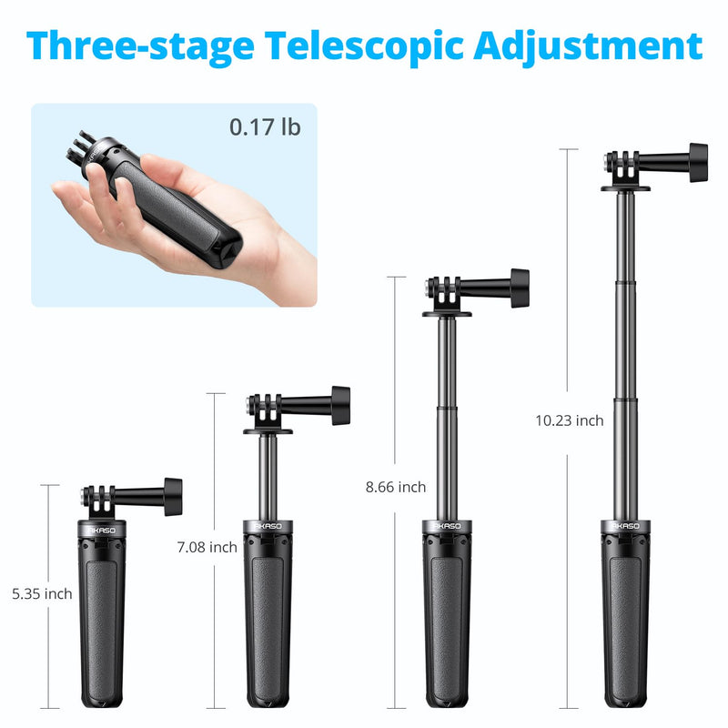 AKASO Mini Selfie Stick Tripod Lightweight Extension for Shooting Video Vlog Accessories Compatible with AKASO Action Camera EK7000/Brave 4/Brave 7 LE/Brave 7/GoPro Hero12/11/10/ 9/Max/DJI Osmo Action (22cm) Selfie Stick Tripod