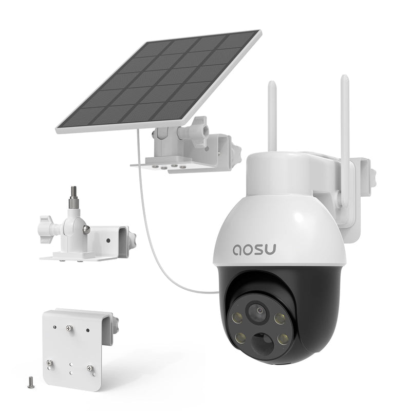HOLACA Gutter Mount Kits Compatible with AOSU Solar Security Cameras Wireless Outdoor(SolarCam D1 SE) and Aosu Solar Panel(White)