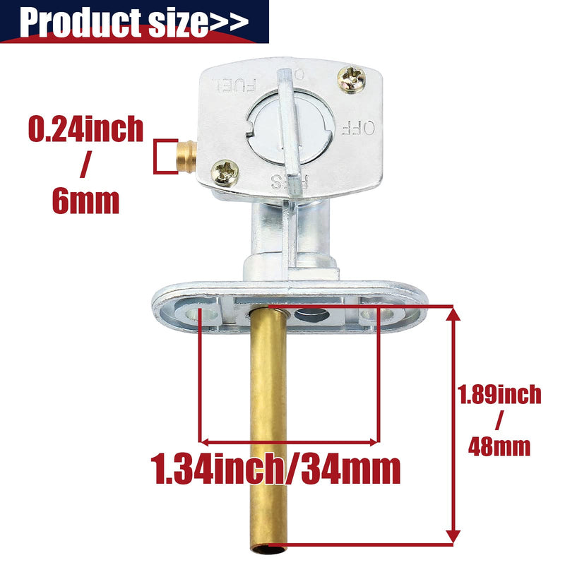 Fuel Gas Tank Petcock Valve Switch Compatible with Kawasaki Bayou 220 250 300 400 KLF220 KLF250 KLF300 KLF400 Prairie 300 360 400 KVF300 KVF360 KVF400 Ninja 500R EX500 ZX600 KZ 550 440 305 250