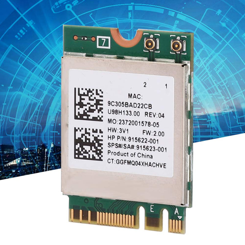 ASHATA WLAN Card Card,Network Card RTL8822BE Band 2.4G/5G M.2 Interface Support for Bluetooth 4.2,Support for 7, for 8 and for 10 System