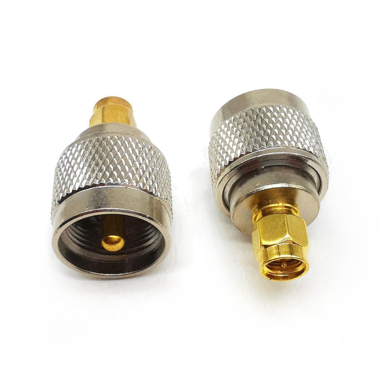 2pcs SMA to PL259 UHF Coax Adapter, SO239 to SMA CB Radio Antenna Connectors, PL259 Male to SMA Male Coax Adapter for Ham Radio Antenna, FPV Antennas