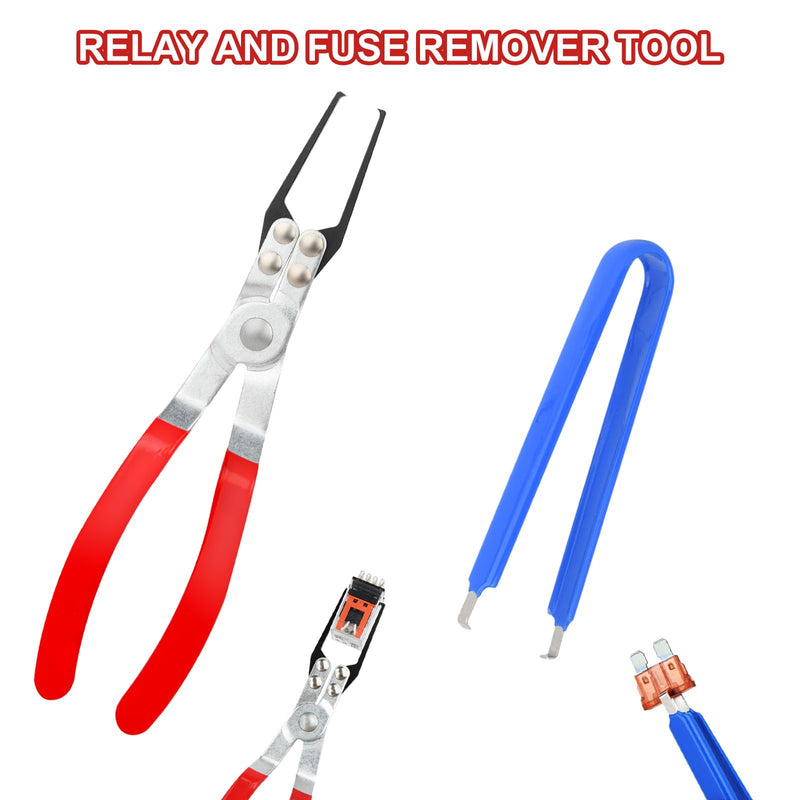 Aleric Relay Puller Pliers and Fuse Puller Pliers, Fuse Puller Tool for Car, Automotive Fuse Removal Tool, Pliers for Removing Relays on Vehicles, Car Electrical Remover Tool