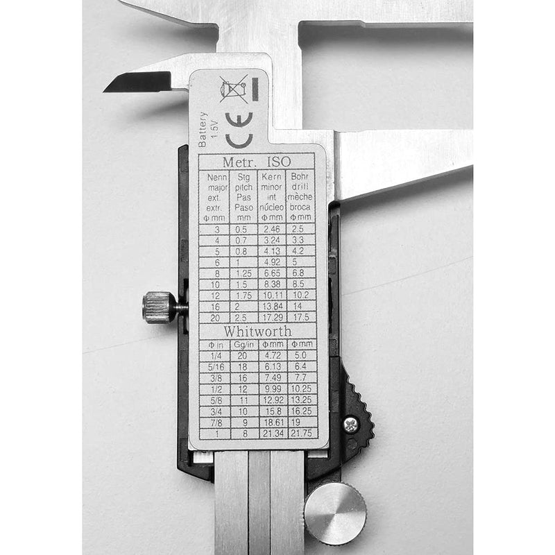 STEINLE 1321 Digital caliper 150 mm with locking screw, reading: 0.01 mm depth measurement square