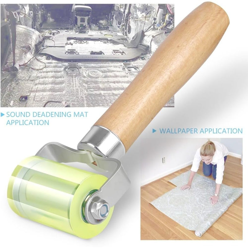 Bearings Equipped Automotive Car Audio Sound Deadening Application Wheel Roller, Heat Abatement Mat Wallpaper Application PU Smoothing Tool Seam Roller