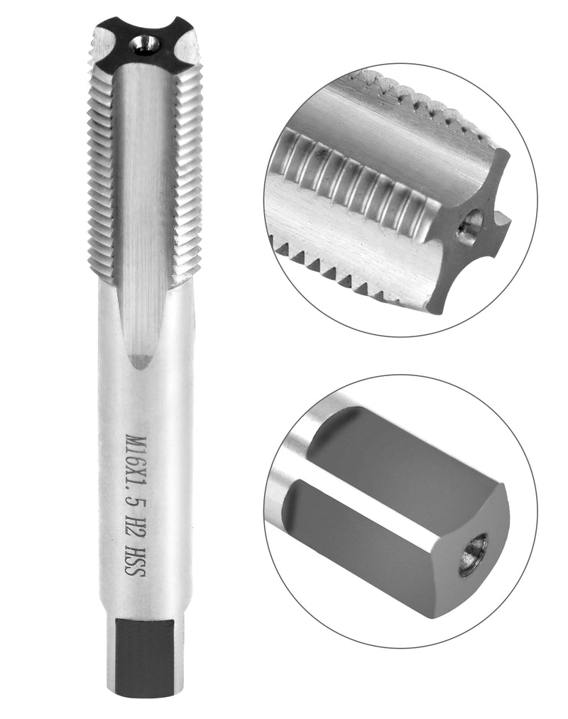 QWORK Tap M16 x 1.5 mm, Tap and Die Set M16*1.5MM