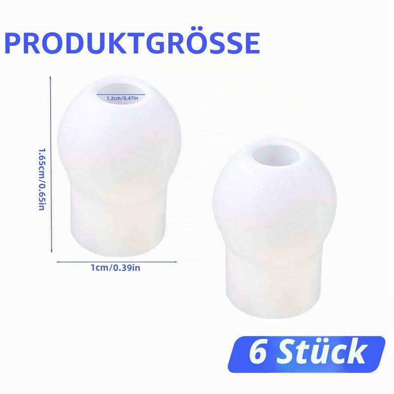 Pack of 6 Stethoscope Earpieces Compatible with MDF & Eko & ADC, Earplugs Excellent Comfort Noise Reduction Silicone Earplugs Stethoscope Replacement Earplugs Nurses Doctors (White)