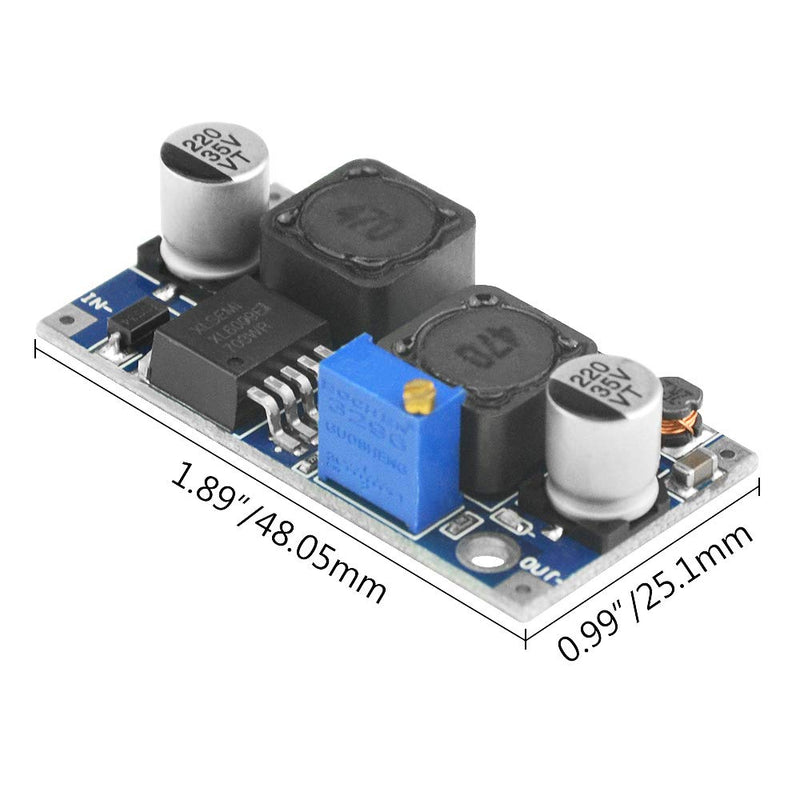 5pcs XL6009 DC-DC Buck Boost Voltage Converter Power Module 4A 400KHz Adjustable Step-Down Switch Module 3.8-30V to 1.25-35V Power Supply Module for Solar Panel