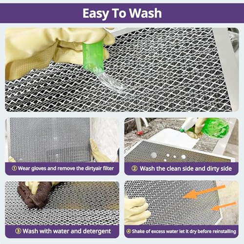20x25x1 Furnace Filter-MERV8, Washable & Reusable Electrostatic Air Filter, AC/HVAC Furnace Filter, Permanent Air Filter, Breathe Fresher, Easy Install 25" x 20" x 1"