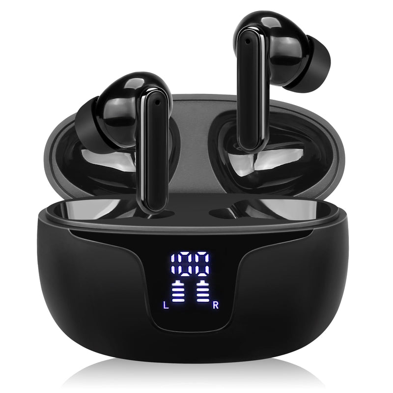 Fyzuf Translation Earbuds, Language Translator Earbuds Real Time, Two Way Language Translaton in 150 Languages, HD Clear Calls, Instant Translation Device with App Fit for Travel Business Learning Black
