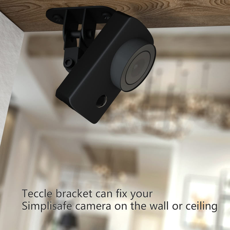 Teccle Upgrade Metal Wall Mount Compatible with Simplisafe Indoor Camera, Easy to Mount on Wall or Ceiling (3 Pack) 3 Pack