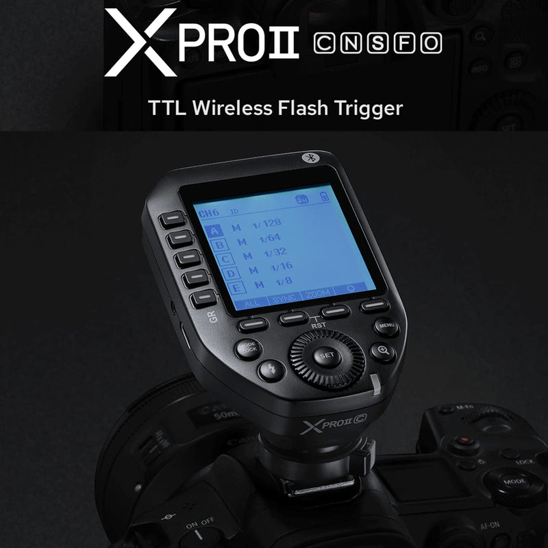 GODOX XproII-O 2.4G 1/8000s HSS 32 Channels 2.4G Wireless LCD Flash Trigger Transmitter for Olympus Panasonic