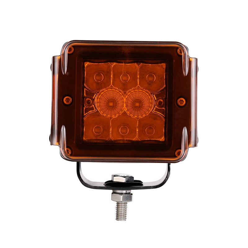 3 Inch Amber LED Pod Covers 2PCS Square LED Light Bar Covers LED Cube Covers Protective Polycarbonate Light Bar Lens Covers