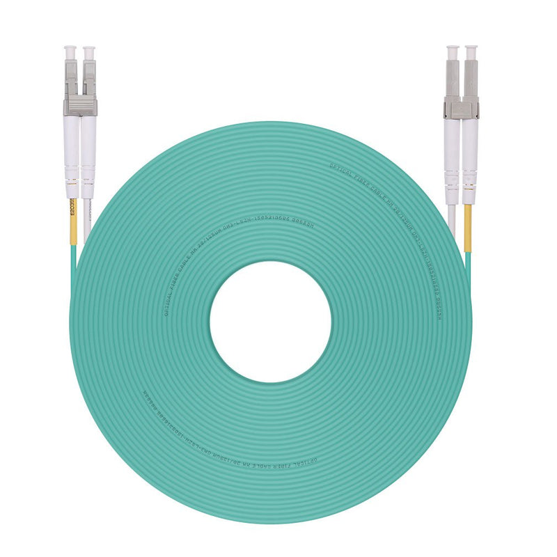 30m OM3 LC to LC Fiber Cable with 1 Pair of Fiber to Ethernet Media Converter, Gigabit Multimode SFP LC Converter, 1000Base-SX to 10/100/1000M RJ45, MMF, 850nm, up to 500m