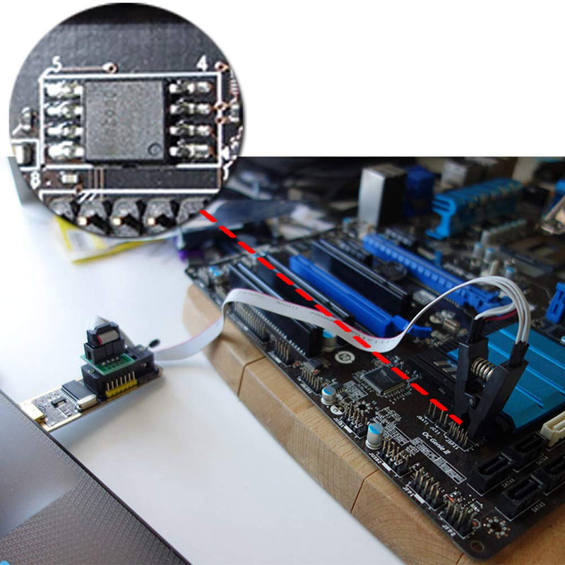 KeeYees SOIC8 SOP8 Test Clip for EEPROM 25CXX / 24CXX + CH341A 24 25 Series EEPROM Flash BIOS USB Programmer