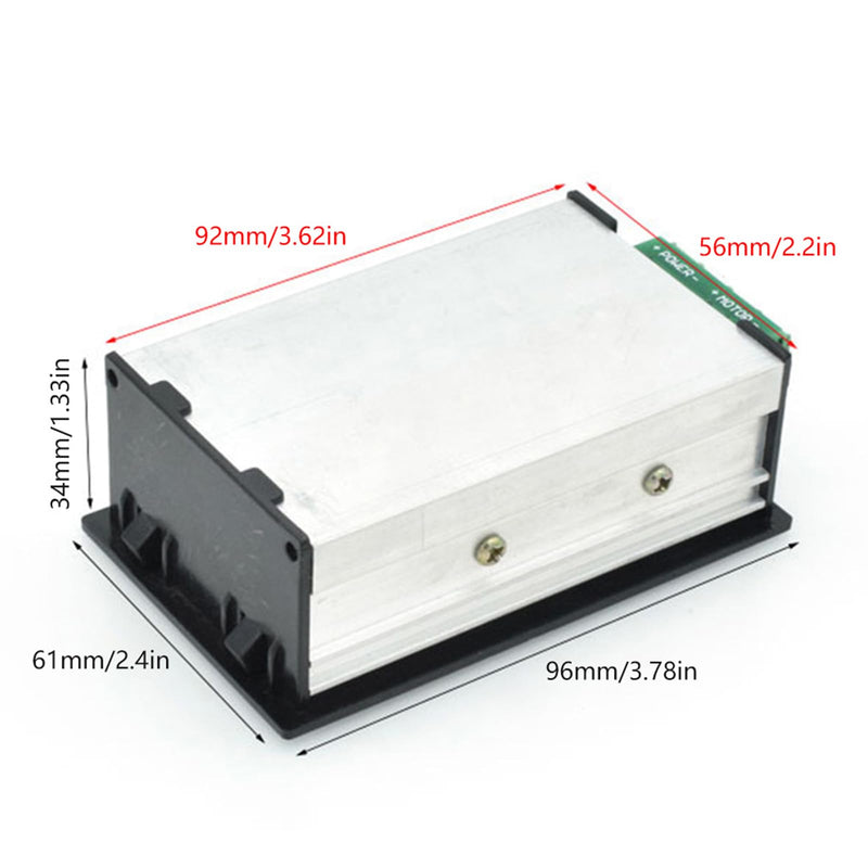 Aideepen PWM DC Motor Speed Controller DC 6-60V 12V 24V 36V 48V 30A Speed Adjustable Stepless Controller with Slow Start/Stop Setting PWM Motor Speed Controller (Button)