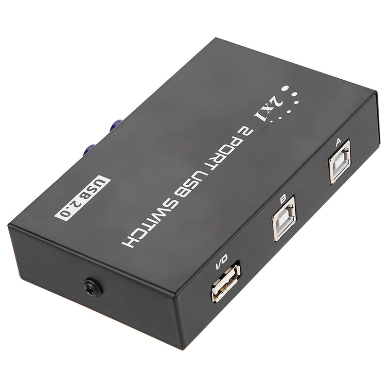 ASHATA USB 2.0 Peripheral Sharing Switch,2/4 Port USB 2.0 Manual Sharing Switch Switcher Box for PC Printer Scanner,USB Sharing Switch for 98/Me/2000/XP, for / 10 Systems(2