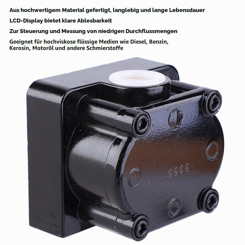Fuel Oil Flowmeter, High Precision Digital Flow Meter, Diesel, Aluminum Alloy Pipeline Flow Gauge, 1/2 Inch LCD Display, Flow Meter, High Precision