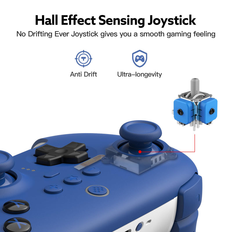 8Bitdo Ultimate Bluetooth Controller with Charging Dock, Bluetooth Controller Wireless Switch Controller for Switch and Windows(Blue) Blue