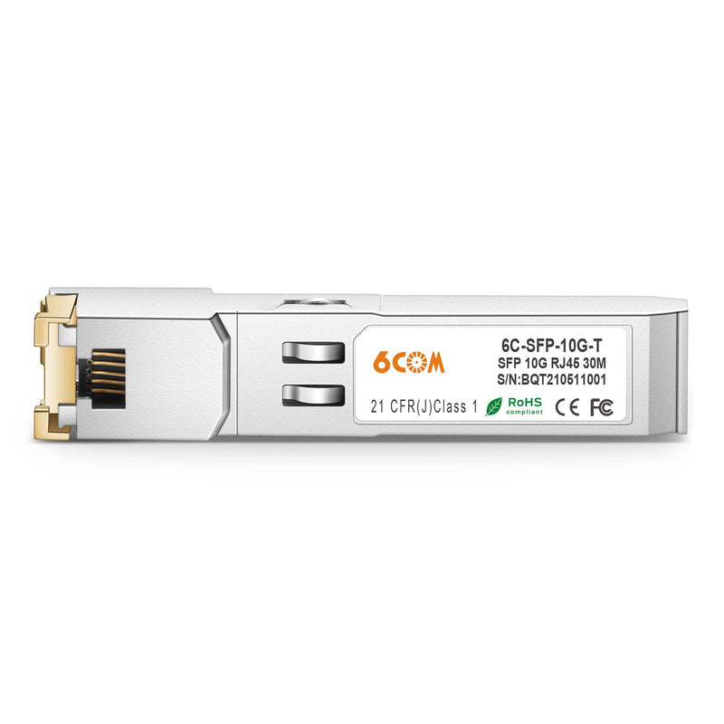 10GBase-T SFP+ RJ45 Transceiver, 10G-T Copper RJ45 Module, up to 30 Meters, Compatible for Arista SFP-10GE-T and Other Open Switches 10GBase-T: 30m
