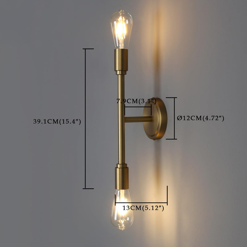 Phansthy 2 Light Bathroom Wall Sconce Antique Bronze Dual Light Indoor Industrial Wall Light Fixture for Hallway Kitchen Restaurant (Antique)