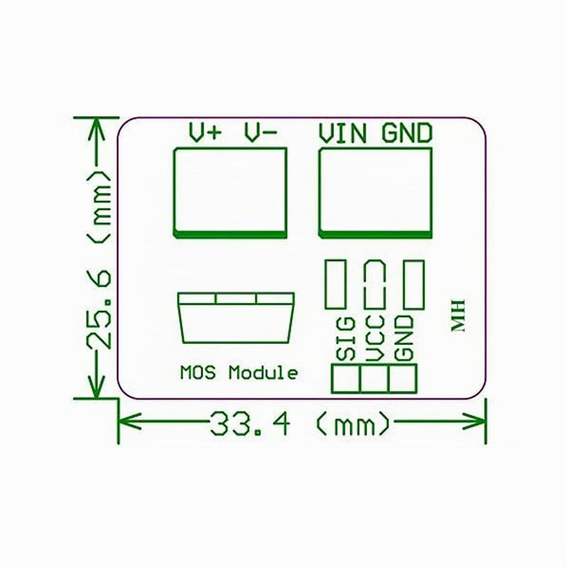 Gerui Mosfet Driver Module 0-24V 3.3V/5V Mosfet Button Pack of 10 | Mos Tube Field Effect Tube Single Chip PWM Drive Module for Arduino MCU ARM RF-520