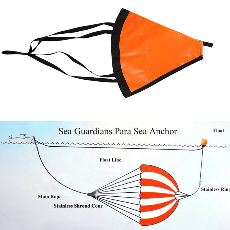 Drift Sock Anchor Drogue Drifting Brake for Boats/PWC/Kayaks 42" fits boats up to 18' Orange
