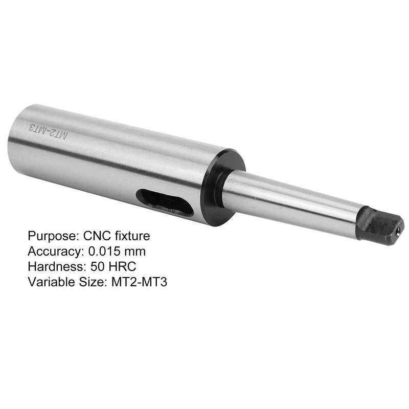 MT2 to MT3 Taper Drill Sleeve Adapter, Mk2 Mk3 Adapter Fast Steel Reducing Adapter for Lathe Milling MT2 to MT3 for Tapered Shank Drill Bit with Shank