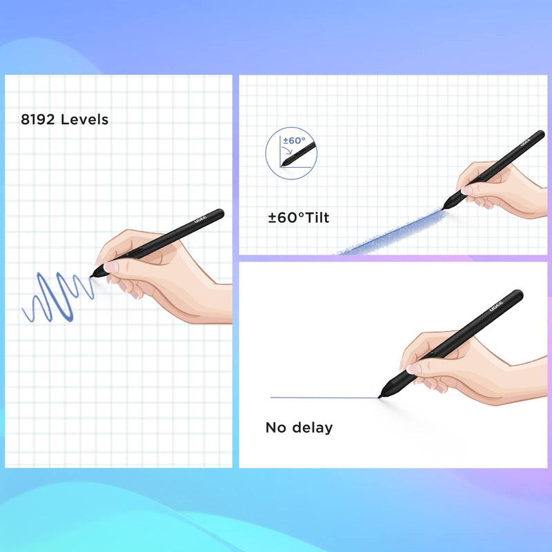 UGEE P01D Stylus for M708 V3/S640/S640W/S1060/S1060W Drawing Tablet, Battery Free Pen