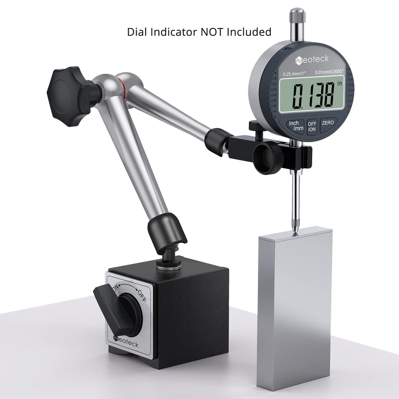 Neoteck magnetic tripod measuring stand for dial indicator with central clamping magnetic dial indicator base stand holder measuring stand 80 kg max. pulling force