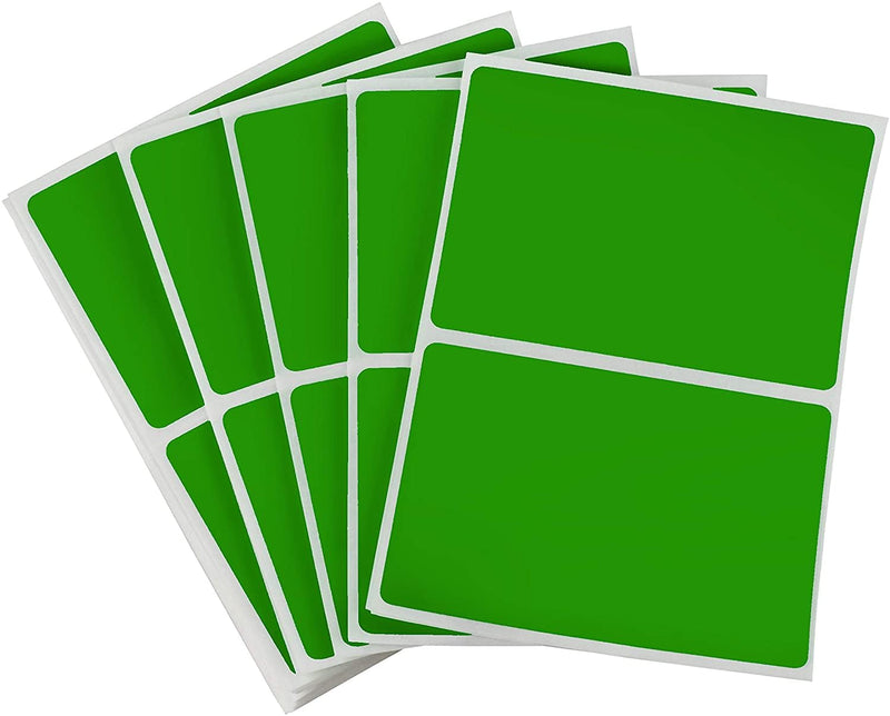 ChromaLabel 2 x 3 inch Permanent Rectangular Color Code Inventory Labels, 50 Stickers per Pack, Green