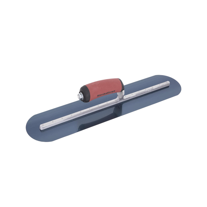 Marshalltown Fully Rounded Concrete Finishing Trowel, Blue Steel Blade, DuraSoft Handle, 20 x 4, Assembled in USA, MXS20BRD