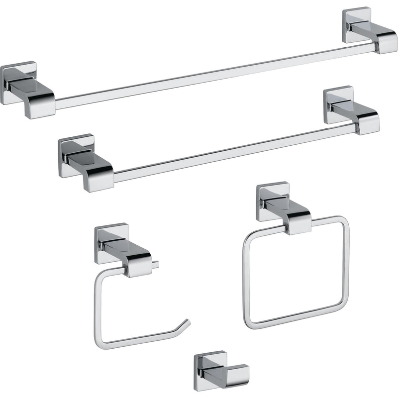 Delta Towel Rack | 24 Inch Polished Chrome Towel Bar for Bathroom, Kitchen | Ara Accessories