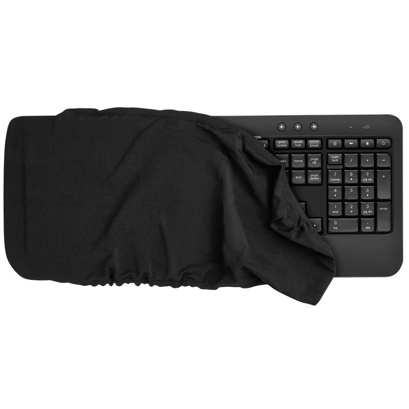 Keyboard Dust Cover, Covers Standard and Full-Size Mechanical Gaming Keyboards, Stretch Fabric Anti-Dust Keyboard Sleeve Fits Keyboards from 17.9" x 6.3" to 20.5" x 8.7", (Black, L)